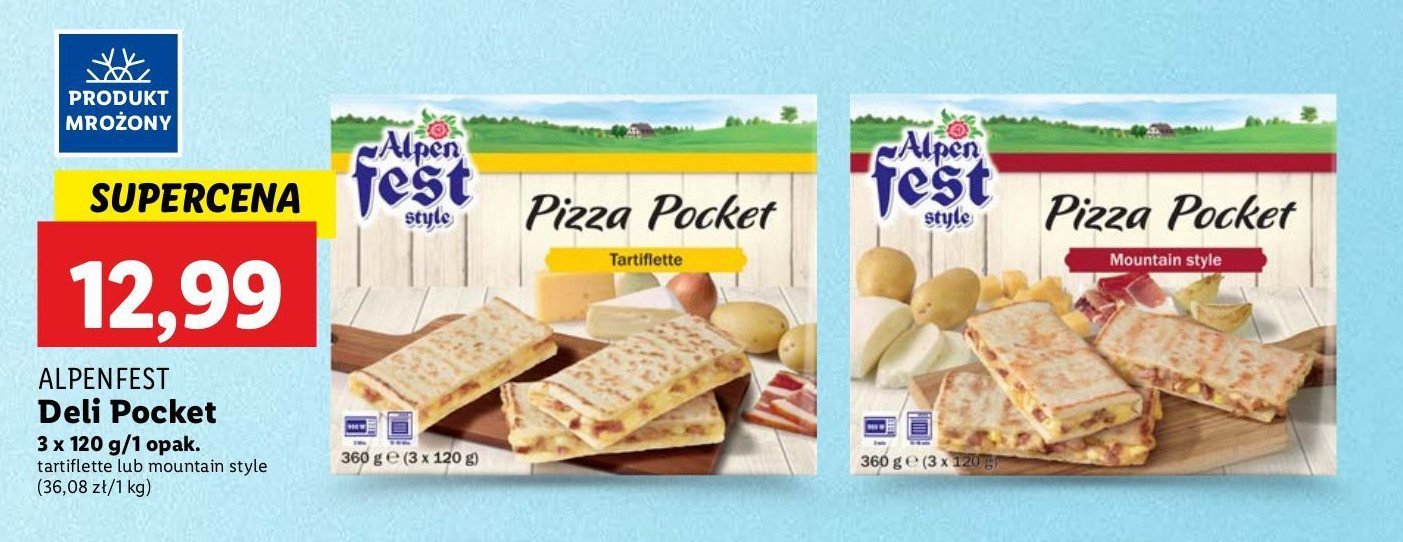 Pizza pocket mountain style Alpen fest promocja