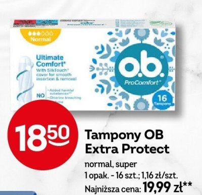 Tampony OB Extra Protect normal, super promocja w Żabka