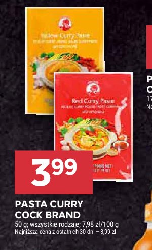 Pasta curry żółta COCK BRAND promocja