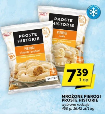 Mrożone pierogi Proste Historie promocja w Groszek