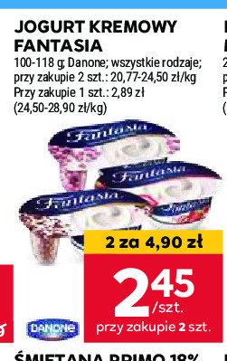 Jogurt z truskawkami Danone fantasia promocja