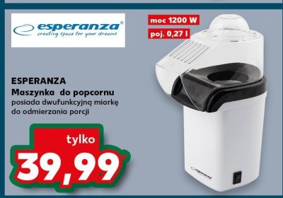 Maszynka do popcornu Esperanza promocja w Kaufland