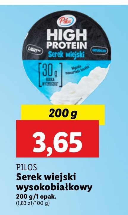 Serek wiejski PILOS HIGH PROTEIN promocja