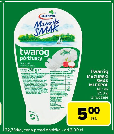 Twaróg tłusty Mazurski smak promocja