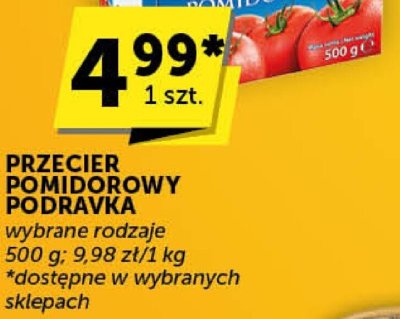 Przecier pomidorowy Podravka promocja w Groszek