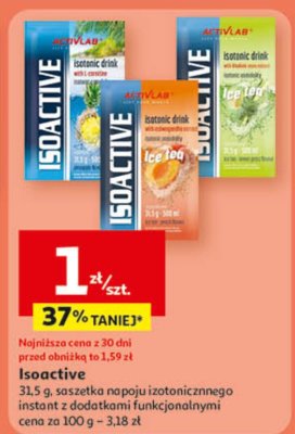 Napój izotoniczny Isoactive 31.5 g saszetka z dodatkami funkcjonalnymi promocja w Auchan