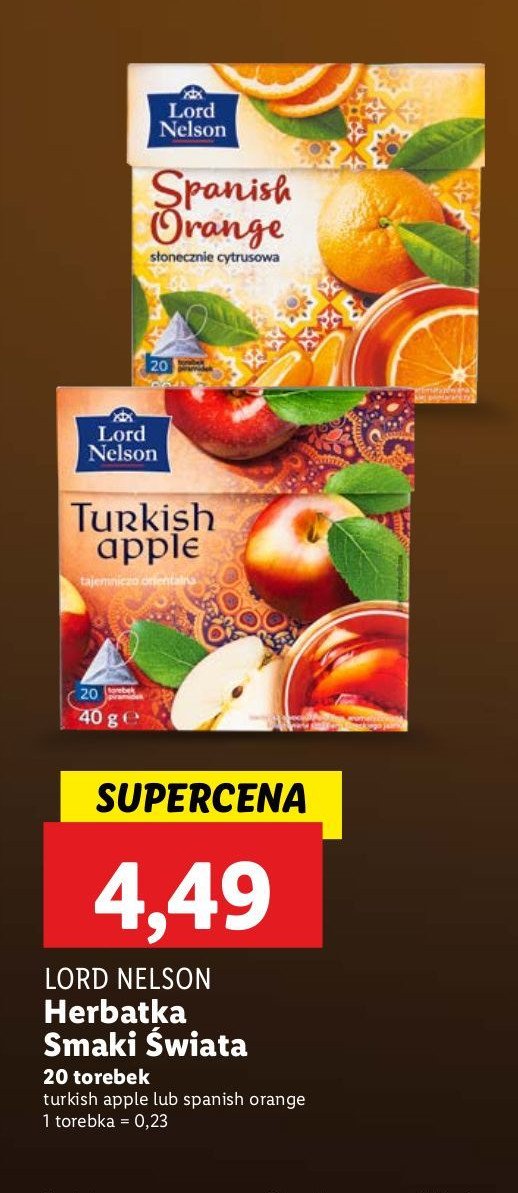 Herbata turkish apple - tajemniczo orientalna Lord nelson promocja w Lidl