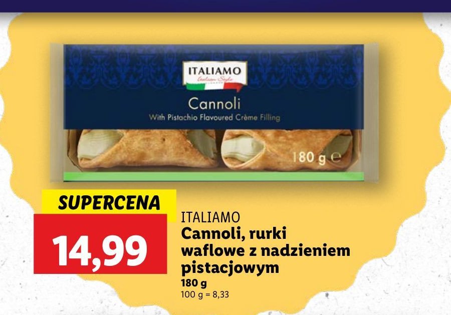 Cannoli pistacjowe Italiamo promocja