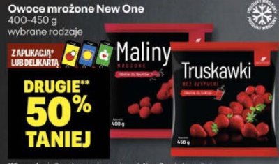 Owoce mrożone New One promocja w Delikatesy Centrum