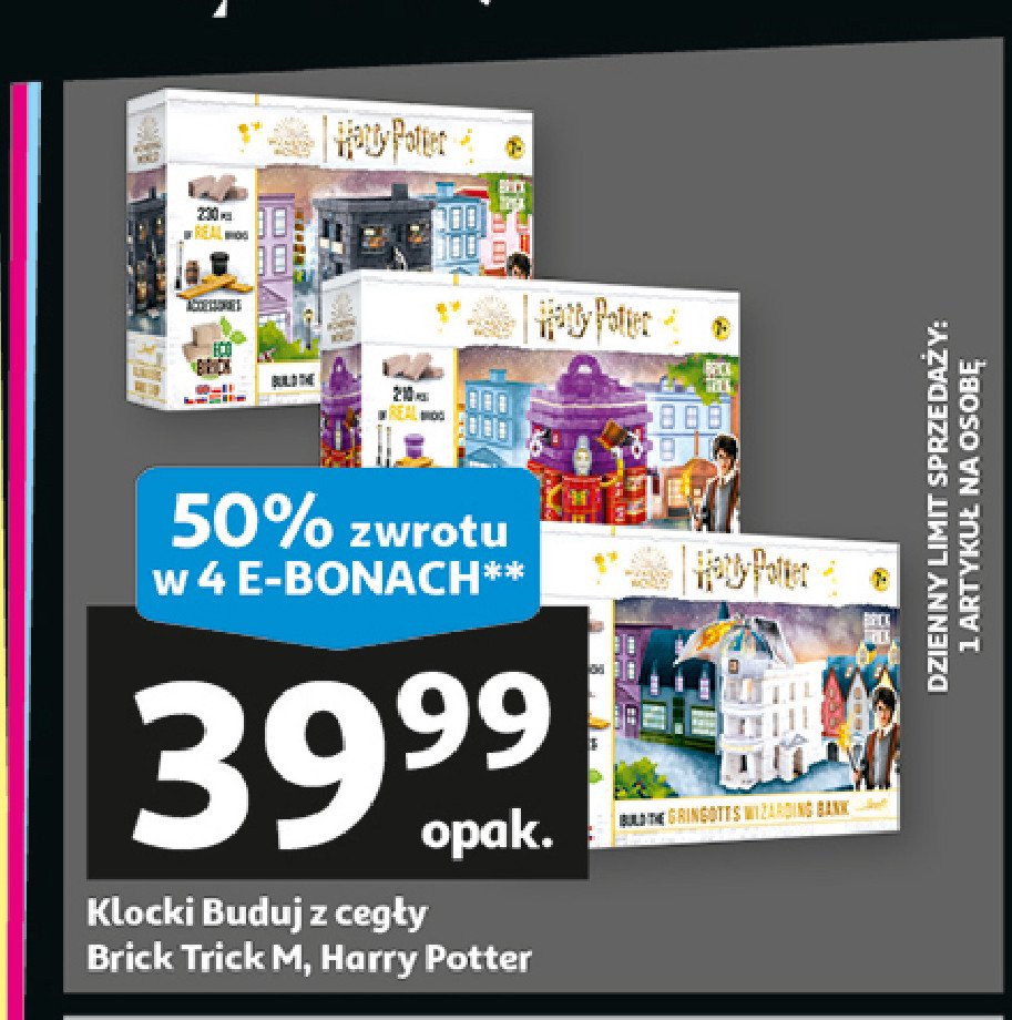 Klocki brick trick harry potter long gallery Trefl promocja w Auchan