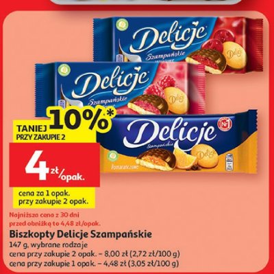 Biszkopty Delicje Szampańskie promocja w Auchan