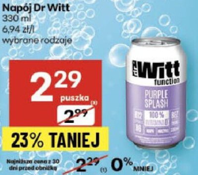 Napój Dr Witt wybrane rodzaje promocja w Delikatesy Centrum