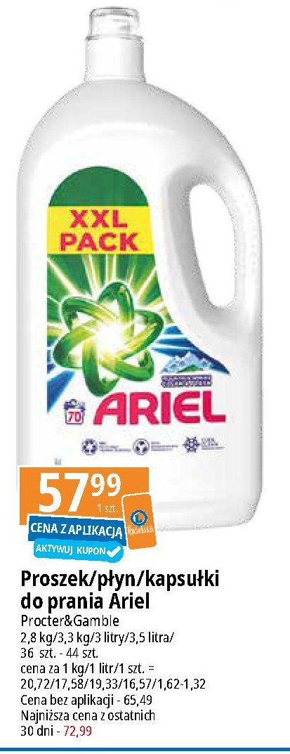 Kapsu艂ki do prania Ariel Mountain Spring 3 in 1 promocja