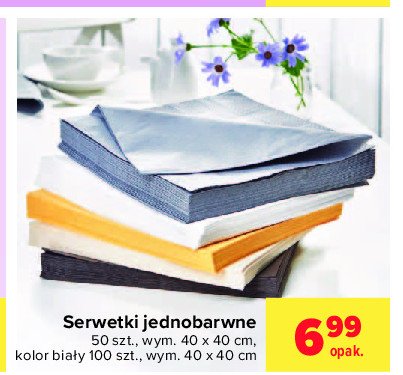 Serwetki białe 40 x 40 mm promocja