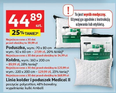 Poduszka 70x80 cm promocja w Auchan