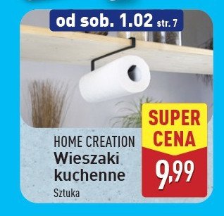 Wieszak na ręczniki kuchenne czarny Home creation promocja