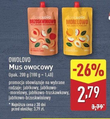 Mus brzoskwiniowo Owolovo promocja