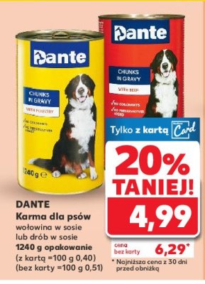 Karma dla ps贸w z wo艂owin膮 Dante promocja