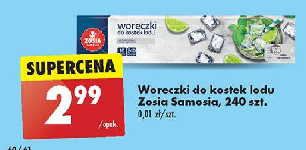 Woreczki do kostek lodu Zosia samosia promocja w Biedronka