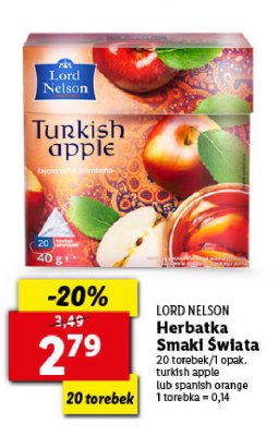 Herbata turkish apple - tajemniczo orientalna Lord nelson promocja