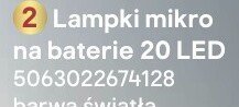 Lampki mikro na baterie 20 LED promocja w Castorama