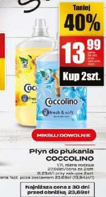 Płyn do płukania Coccolino różne rodzaje promocja w Supeco