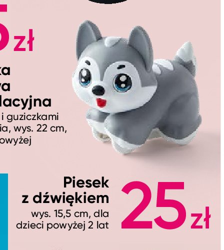 Piesek z dźwiękiem 15.5 cm promocja w Pepco