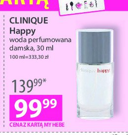 Woda perfumowana Clinique happy promocja