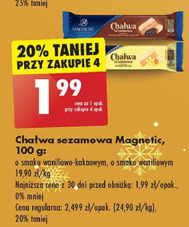 Chałwa o smaku waniliowo-kakaowym Magnetic promocja