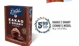 Kakao ekstra ciemne E. wedel kakao promocja