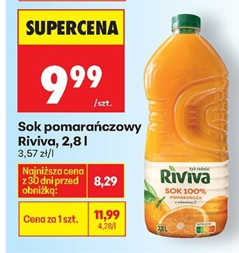 Sok pomarańczowy 2,8 l promocja w Biedronka