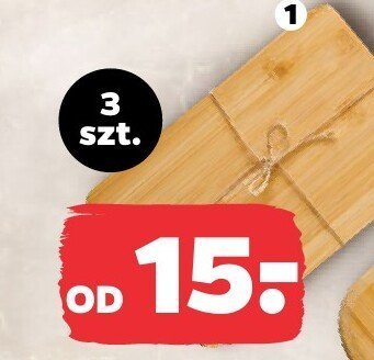 Zestaw bambusowych desek do krojenia 3 szt. promocja w Netto
