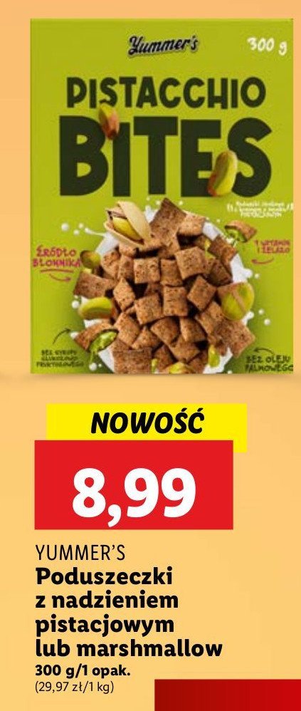 Płatki poduszeczki pistacjowe YUMMER'S promocja