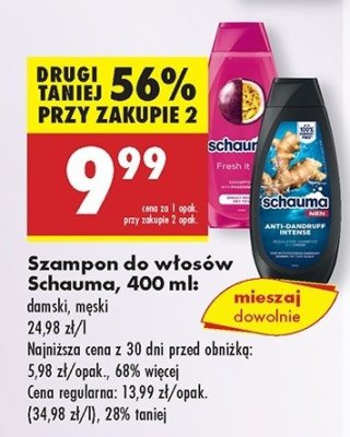 Szampon do w艂os贸w z ekstraktem z marakui Schauma fresh it up promocja