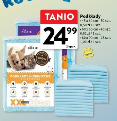 Podkłady higieniczne TANIO 60 x 90 cm promocja w Intermarche