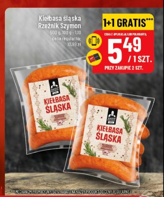 Kiełbasa ślaska Rzeźnik szymon poleca promocja