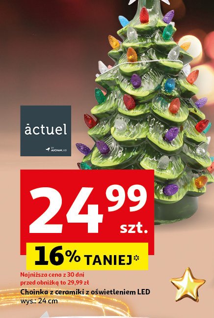 Choinka led 24 cm Actuel promocja