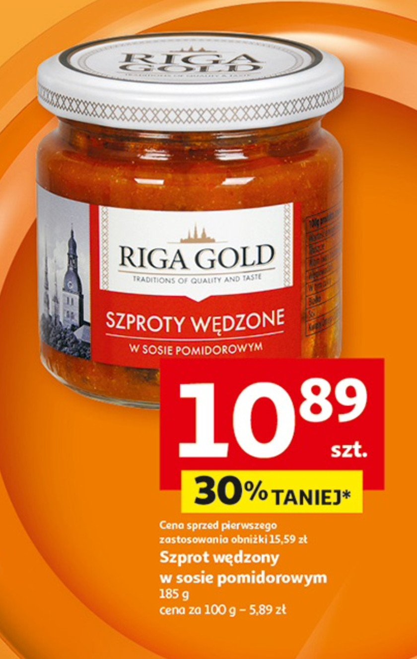 Szproty wędzone w sosie pomidorowym RIGA GOLD promocja