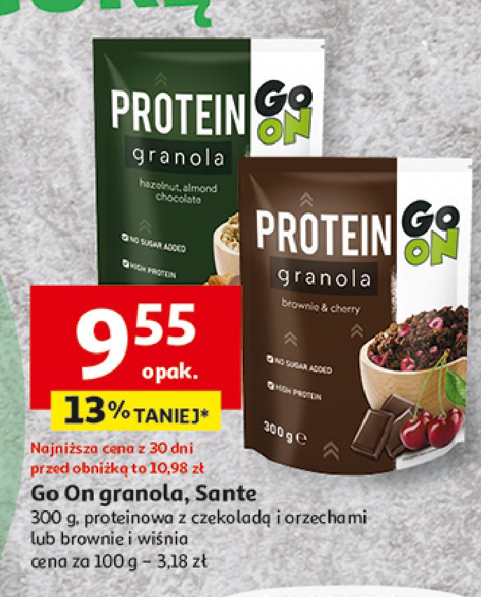 Granola brownie i wiśnia Go on! promocja