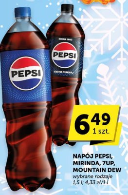 Napój Pepsi, Mirinda, 7Up, Mountain Dew wybrane rodzaje 1,5 l, 4,33 zł/1 l promocja w ABC