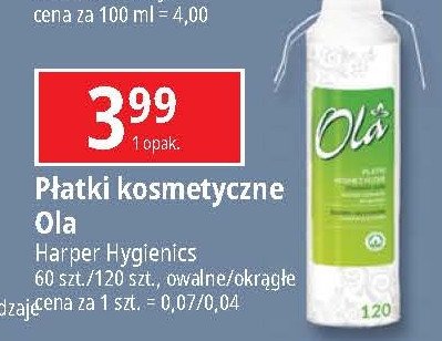 Płatki higieniczne Ola promocja