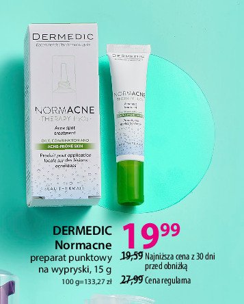 Preparat punktowy skóra mieszana i tłusta Dermedic normacne therapy promocja
