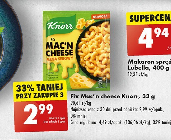 Mac'n cheese Knorr fix promocja