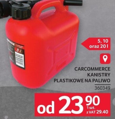 Kanister plastikowy na paliwo CARCOMMERCE 5, 10 oraz 20 l promocja w Selgros