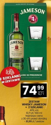 Zestaw Whisky JAMESON + 2 SZKLANKI promocja w Twój Market