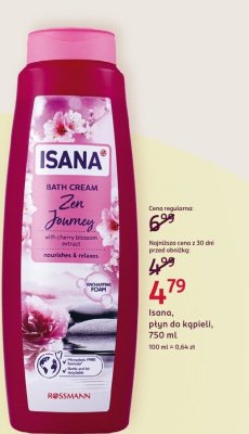 Płyn do kąpieli Isana, Zen Journey, 750 ml promocja w Rossmann