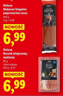 Makaron Deluxe Makaron linguine peperoncino rosso promocja w Lidl