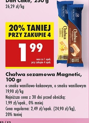 Chałwa sezamowa o smaku kakaowym Magnetic promocja