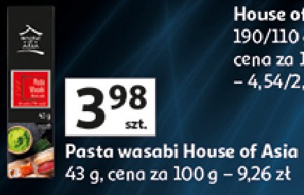 Pasta wasabi House of asia promocja w Auchan