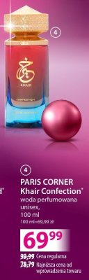 Woda perfumowana PARIS CORNER Khair Confection unisex 100 ml promocja w Hebe